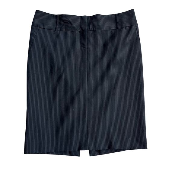Express Design Studio Black Pinstripe Pencil Skirt Women's Size 8 Knee Length - Picture 1 of 3